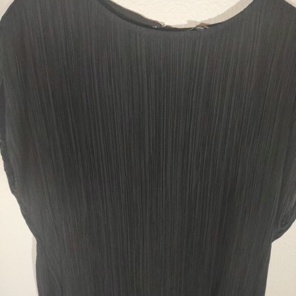 Madewell Plissé Mini Tee Dress Black Women's Size 16 NWT - Picture 10 of 11